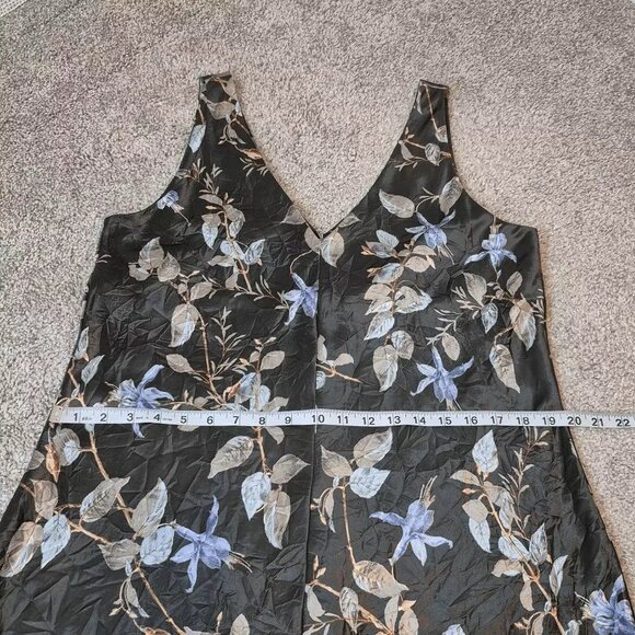 Vince Bellflower V-Neck Slip Midi Dress Size L - Picture 5 of 9